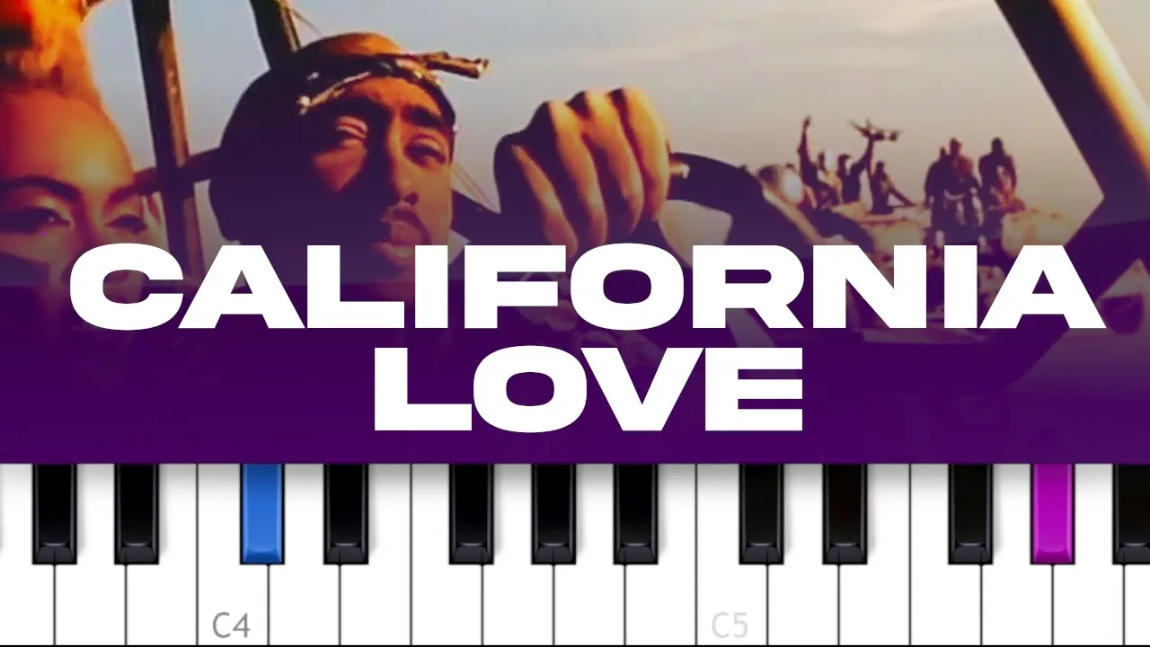 2Pac ft Dr Dre - California Love  (piano tutorial)