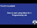 How to start using E-Box for C Programming Lab NIE