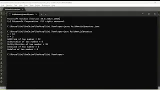 Arithmetic Operators Program Lecture 9 Java Tutorial for Beginners