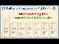 25 - Python nested for loop 25 Printing Pattern Programs