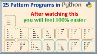25 - Python nested for loop 25 Printing Pattern Programs