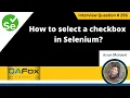 How to select a check box in Selenium Selenium Interview Question