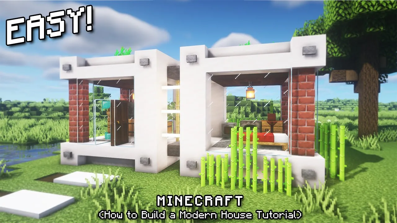 Minecraft: How to Build a Modern House in Minecraft - Tutorial