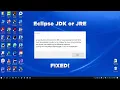JRE or JDK must be available in order to run eclipse No Java Virtual Machine was found