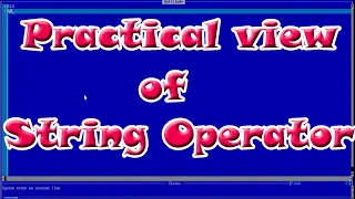 Practical View of String Operator A Complete Computer Guide KD Production