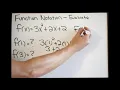 Function Notation and How To Evaluate Functions