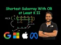 Shortest Subarray With OR at Least K II Leetcode 3097