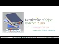 default value of object reference in java