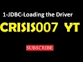 1-FIRST JDBC PROGRAM-LOADING THE DRIVER