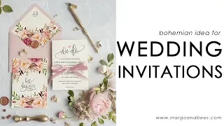 Boho wedding invitation idea