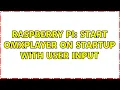 Raspberry Pi Start omxplayer on startup with user input