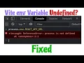 Vite env Variable Undefined after Converting CRA to Vite Vite env Variables Not Working