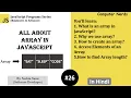 26 All about array in JavaScript JavaScript Tutorial for beginners in Hindi