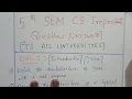 5 th sem computer science unitwise important questions only one to passTs all universities