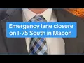 Crews are making an emergency road repair in Macon