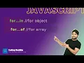 S01 E15 for in and for of in Javascript Hindi