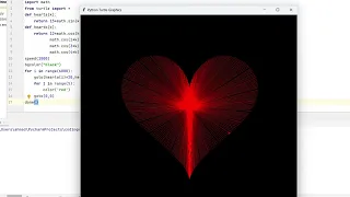 Amazing Red Heart Pattern Using Python Turtle Graphics - Watch it codingwithnoman