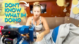 ⛵️FAKE IT TILL YOU MAKE IT!!😳 more BOAT REPAIRS on Anchor | Hallberg Rassy 352 | Sailing Joco