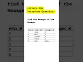 Find the Manager of the Manager in SQL Infosys Interview Question