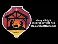 Merry Bright August YouTube Hop Ink blended nativity scene bauble shaped card
