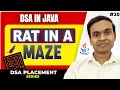 Rat in a Maze Problem Recursion Backtracking in Java DSA in Java Full Course