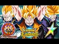 100 EZA INT LR SSJ GOKU VEGETA TRUNKS LEVEL 10 LINKS SHOWCASE Dragon Ball Z Dokkan Battle