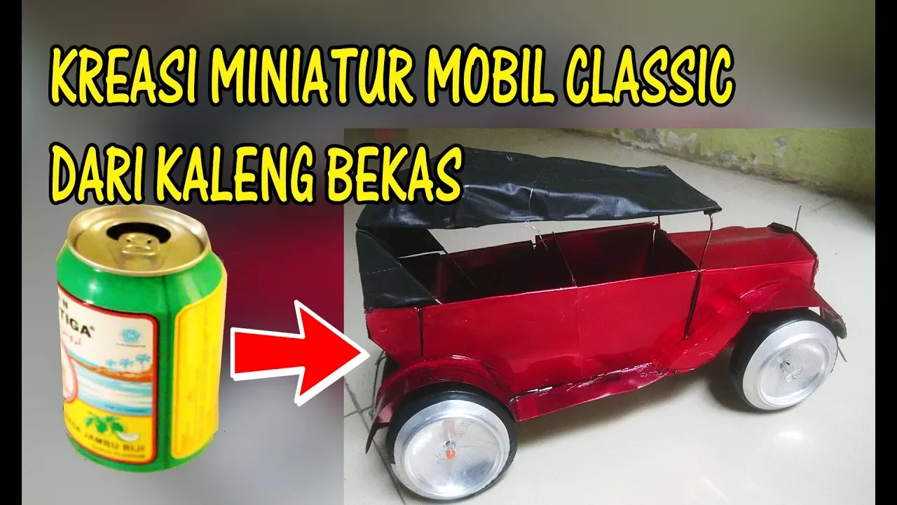 KREATIF, miniatur mobil dan motor dari barang bekas