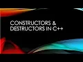 CONSTRUCTORS DESTRUCTORS