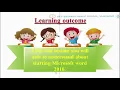 GRADE-3-COMPUTER-CH-7-FUN WITH TEXT PROCESSING-STARTING MICROSOFT WORD 2010