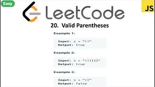 LeetCode 20 Valid Parentheses in javascript