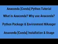 Anaconda Conda for Python Package Environment Manager Installation Usage Linux