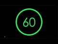 60 Second Visual Timer with Alarm Neon Green Countdown for Classrooms Focus