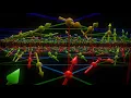 Animation of spin dynamics of Ca10Cr7O28 in zero magnetic field