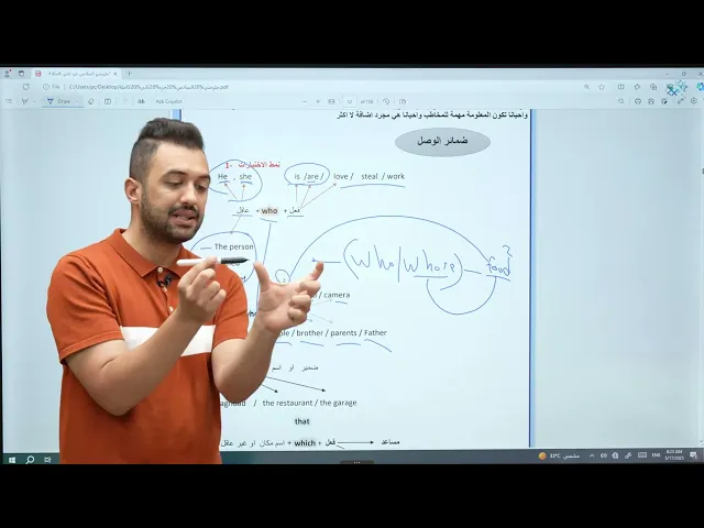 انكليزي السادس الاعدادي / ضمائر الوصل نمط الاختيارات