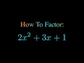 Factor 2x 2 3x 1