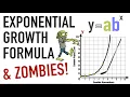 Practice Using the Exponential Growth Formula with Zombies