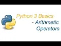Python 3 Basics Arithmetic Operator