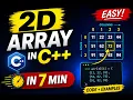 Learn 2D Arrays in C in 7 Minutes Beginner Friendly