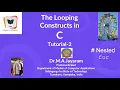 Loop Control Tutorial - 2 Nested FOR Loop Dr M A Jayaram