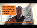 HOW TO GET HOME DEPOT TO MATCH MENARDS 11 REBATE