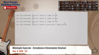 🎸 The Midnight Special - Creedence Clearwater Revival Guitar Backing Track with chords and lyrics