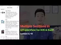 UITableView Pt CREATE MULTIPLE SECTIONS IN TABLE VIEW
