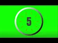 19 seconds countdown timer with number display with Alarm Greenscreen copyright free