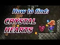 How to find Crystal Hearts Easy method TERRARIA guide