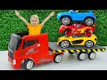 Download Lagu Chris plays with toy cars and trucks - Funny stories for kids