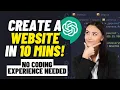 How To Make a Website Using ChatGPT No Coding Experience Required