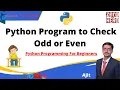 Python Program to Check Number is Even or Odd Zero to Hero Programming For Beginners Ajit
