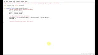 Python program Find common elements in three sorted arrays by dictionary intersection