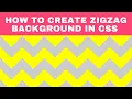 How to create a ZigZag background using CSS Gradients