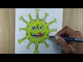 Coronavirus drawing step by step easy how to draw coronavirus Coronavirus drawing